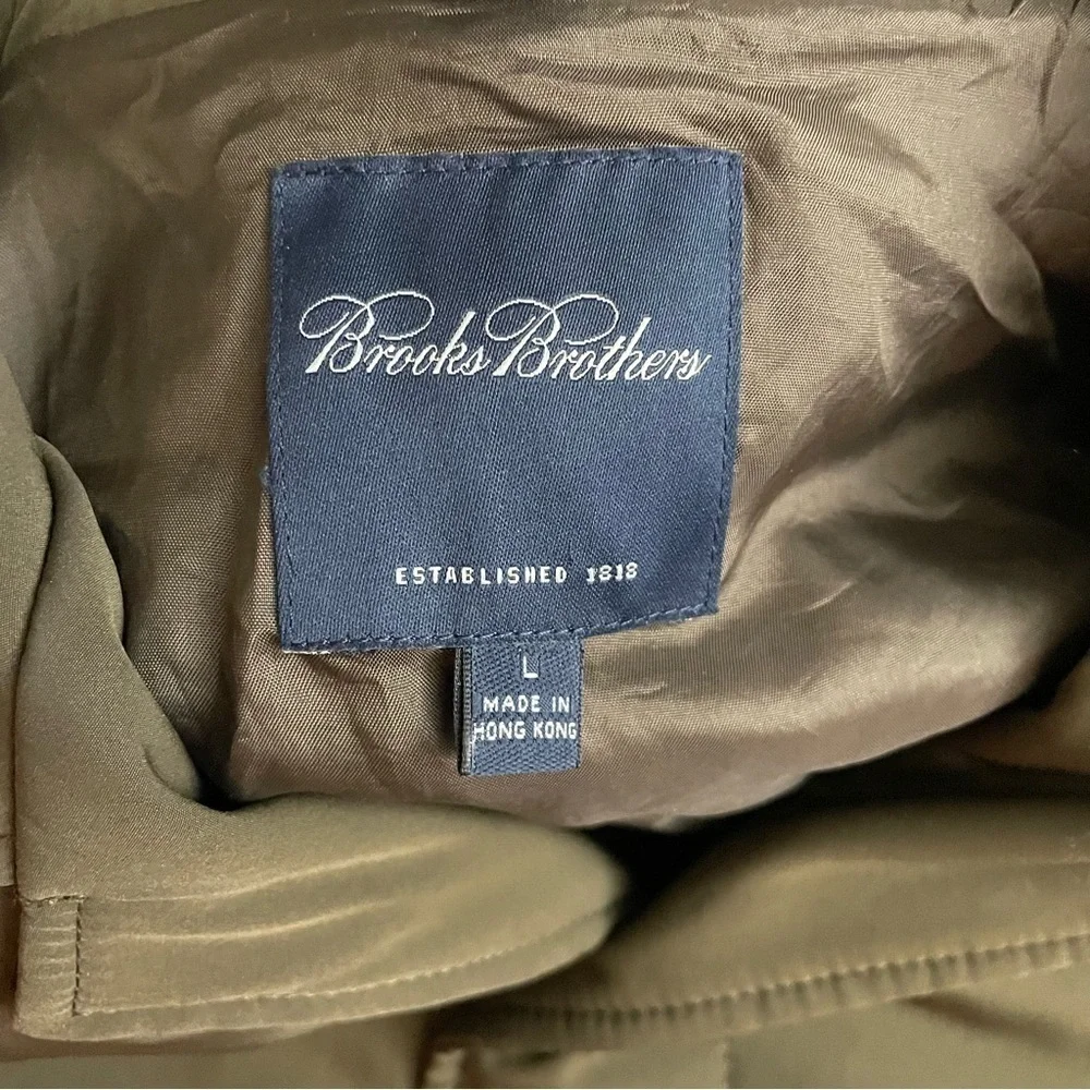 Brooks Brothers Top Coat Olive Men’s Size Large